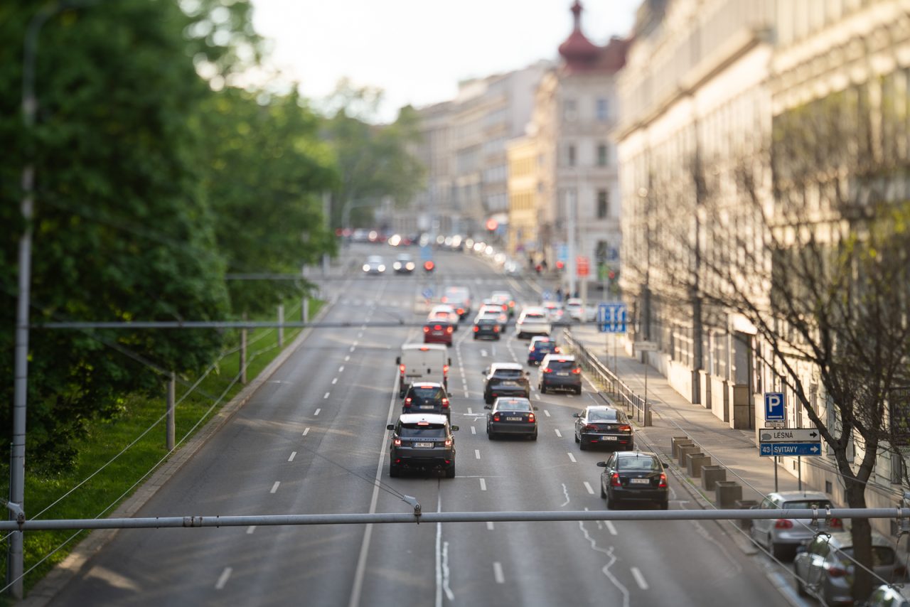 Tilt & Shift objektivy, ulice miniatura