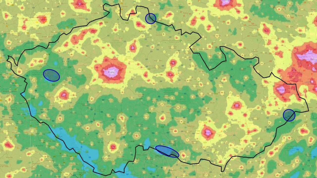 Jak se fotí noční obloha, mapa